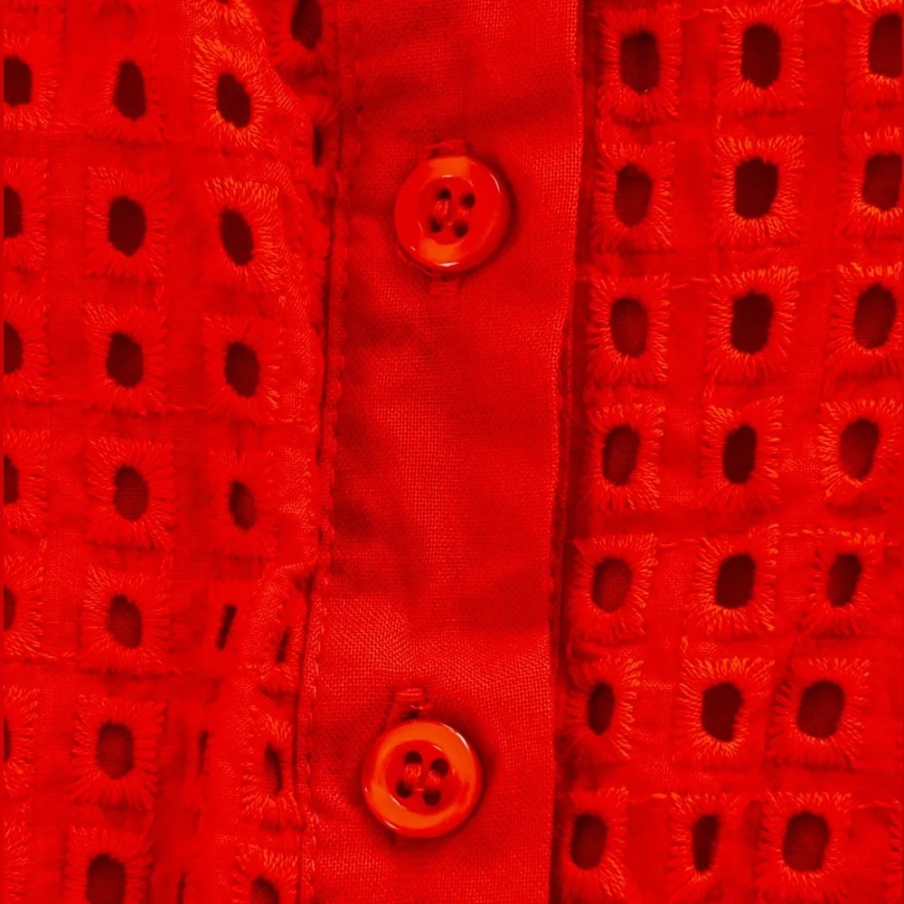 Melloday orange Eyelet Ruffle Hem dress Nordstrom - Picture 5 of 13